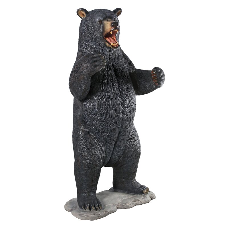 black bear statue resin